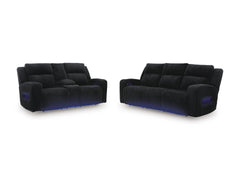 Black / Sofa and Loveseat Set, complete sofa and loveseat set - 1