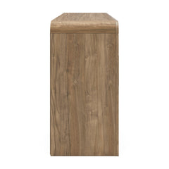 Brown TV stand with three storage cabinets, product view 4 - 4