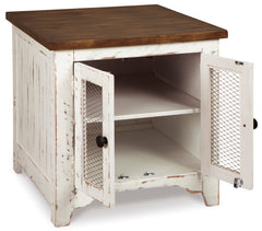 White/Brown Storage End Table, product view 4 - 4