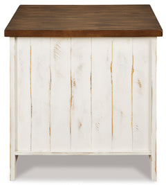 White/Brown Storage End Table, product view 5 - 5