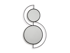 Black Shayham accent mirror, full product view - 1