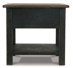 Grayish Brown/Black Drawer End Table, product view 3 - 3