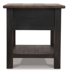 Grayish Brown/Black Drawer End Table, product view 4 - 4