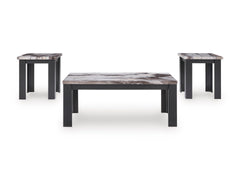 Dark Brown three-piece table set, product view 2 - 2