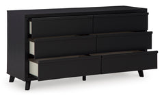 Black, dresser with drawers open - 2