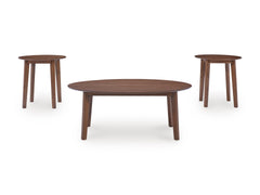Brown three-piece table set, product view 2 - 2