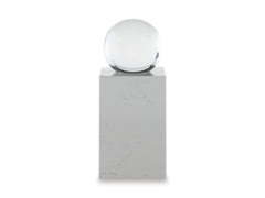 Clear/White 14.25-inch height sculpture, full product view - 4