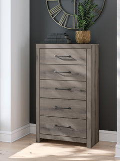 Brown Gray / Chest of Drawers, room setting; accessories not included - 4