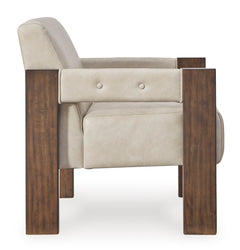 Bone Wood Frame Accent Chair, product view 3 - 3