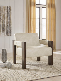 Bone Wood Frame Accent Chair, product view 5 - 5