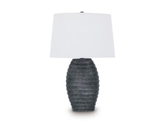Antique Silver Finish table lamp pair, product view 2 - 2