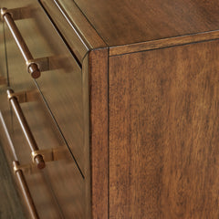 Brown, framed edge and drawer-pull detail - 3