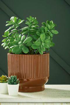 Burnt Umber 7.88-inch height vase set, individual vase product view - 2