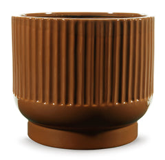 Burnt Umber 7.88-inch height vase set, individual vase product view - 3