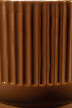 Burnt Umber 7.88-inch height vase set, individual vase finish detail - 4