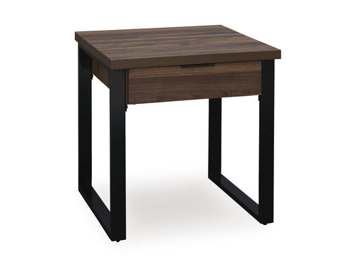 Dark Brown End Table, full product view