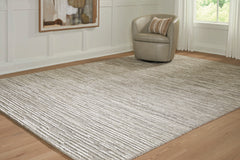 Gray 108" x 143", room view; furniture excluded - 2