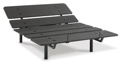 Black, complete adjustable base with head raised - 3