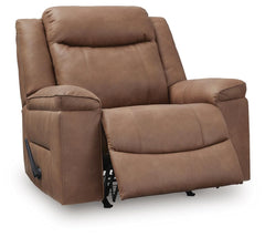 Caramel, recliner with footrest extended - 3