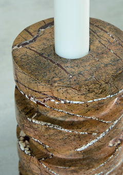 Tan candle holder set, product view 3 - 3