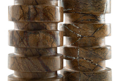 Tan candle holder set, product view 4 - 4
