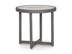 Gray / Outdoor Side Table, complete product angled view - 1