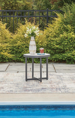 Gray / Outdoor Side Table, outdoor setting; accessories not included - 3