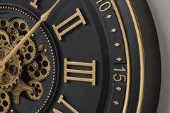 Black/Gold Finish Wall Clock, view 3 - 3