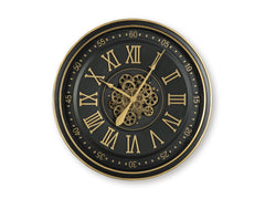 Black/Gold Finish Wall Clock, view 4 - 4