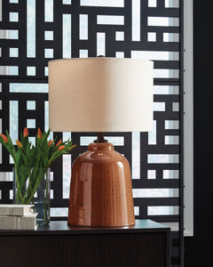 Rust table lamp, product view 2 - 2