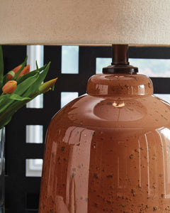 Rust table lamp, product view 3 - 3