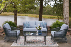 Gray, complete set in outdoor setting; accessories excluded - 2