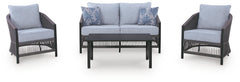 Gray, front view of complete four-piece set - 3