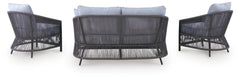 Gray, rear view of included seating - 4