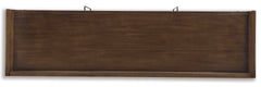 Brown TV stand with glass door cabinets, product view 5 - 5