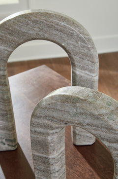 Taupe Keithton two-piece sculpture set, product view 3 - 3