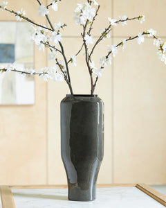 Gray/Black 15.38-inch height vase, full product view - 4