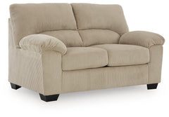Sand, complete loveseat, angled view - 8