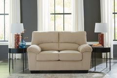 Sand, complete loveseat in a room; accessories excluded - 9