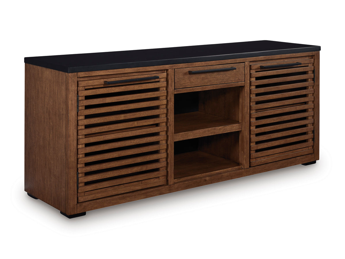 Warm Brown/Black Credenza, view 1