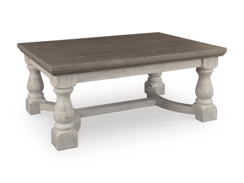 Havalance Gray and White Rectangular Coffee Table