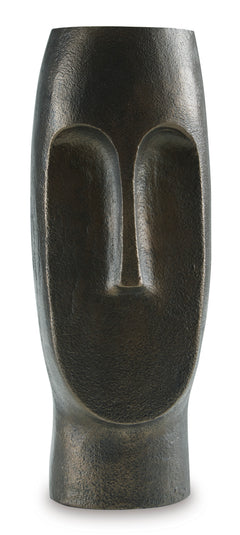 Antique Bronze 12.5 inches high vase, product view 2 - 2