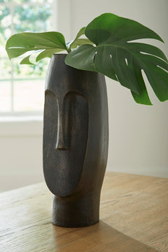 Antique Bronze 12.5 inches high vase, product view 3 - 3