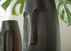 Antique Bronze 12.5 inches high vase, product view 4 - 4
