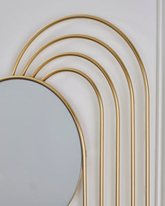 Gold Finish Warrenley accent mirror, product view 4 - 4