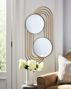 Gold Finish Warrenley accent mirror, product view 5 - 5