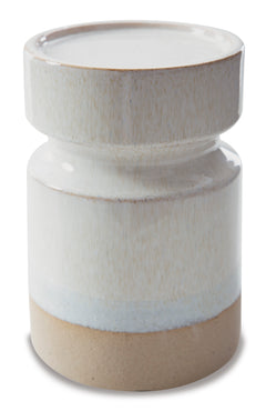 Ivory/Brown Hurston three-piece candle holder set, product view 3 - 3