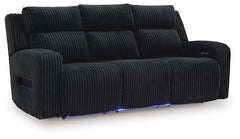 Black, full sofa in closed position - 1