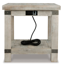 White Wash Gray Whitewashed Gray Storage End Table, product view 4 - 4