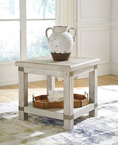 White Wash Gray Whitewashed Gray Storage End Table, product view 5 - 5